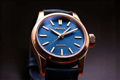 Gambar produk jam tangan mewah dengan latar belakang gelap